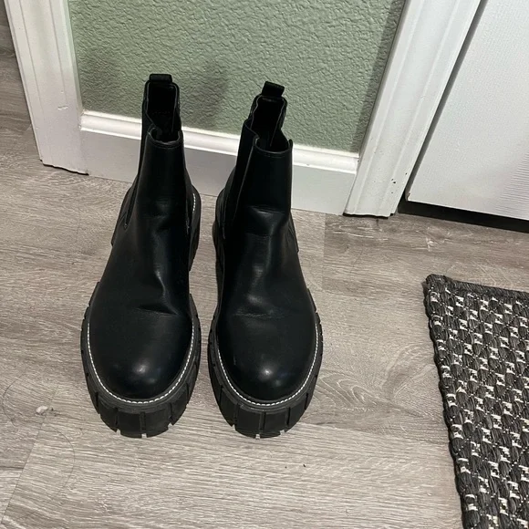 Black Chunky Ankle Boots - Picture 7 of 7